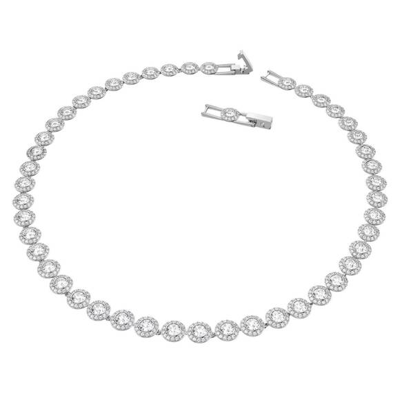 NEW SWAROVSKI women's una angelic tennis necklace in white - Picture 2 of 3